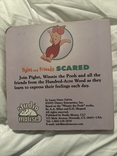 Disney's Winnie the Pooh Piglet and Friends SCARED Board Children's Book - 第 6/6 張圖片