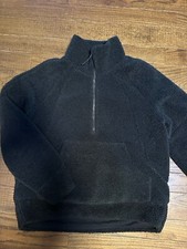 Lululemon Scuba Oversized Fleece Funnel-Neck Half-Zip Black M/L EUC