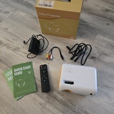 Mini Video Projector Native 1080p Led Lights ,tested Works