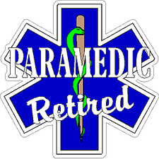 Retired Paramedic Star of Life Reflective Decal Sticker Medic EMS EMT Rescue