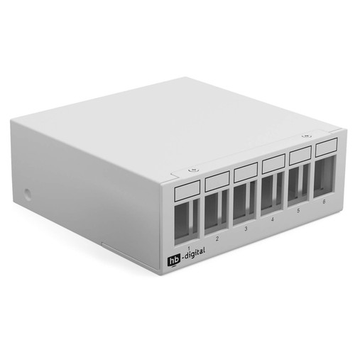Patchpanel für Keystone Module 4 | 6 | 8 | 12 | 16-Port grau/schwarz Aufputz - Afbeelding 22 van 95