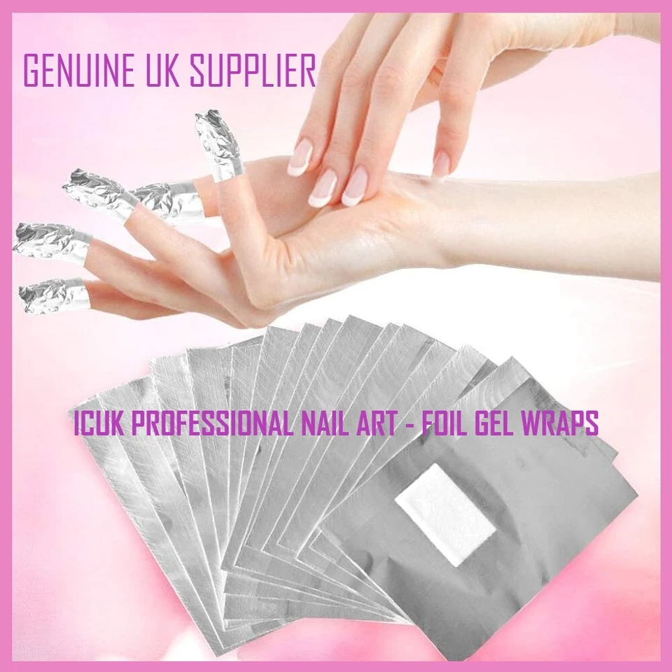 ICUK PROFESSIONAL NAIL ART NAGELFOLIE GEL WRAPS POLITUR ENTFERNER SOAK OFF UV LED ACRYL ENTFERNUNG *KEIN ACETON*