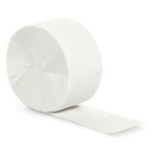 White Crepe Paper 81-Foot Roll White Streamer White Birthday Party Decorations