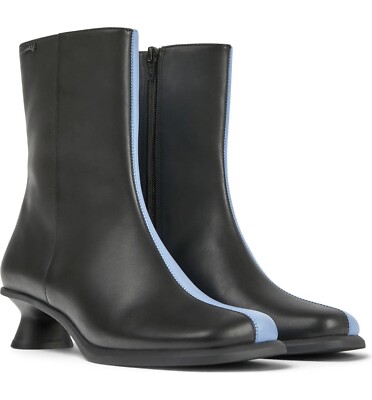CAMPER Twins Two Tone Colorblock Black Blue Leather Boots