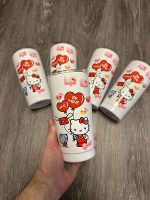 Sanrio Hello Kitty Valentine's Day 2023 Insulated Tumbler Cup w/Lid | CUTE GIFT!