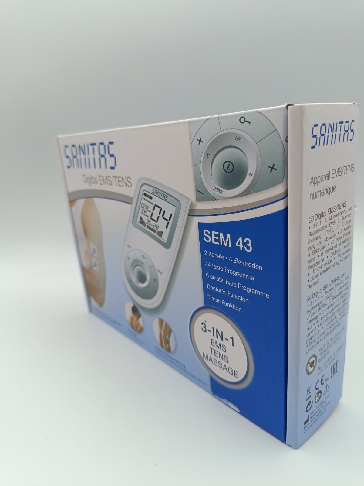 SANITAS Elektrostimulationsgerät SEM 43 Digital EMS/TENS 3-in-1 Neu ...