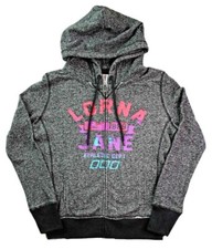 NWT Lorna Jane Womens Hoodie Sweatshirt Long Sleeves Zip Front Active Gray