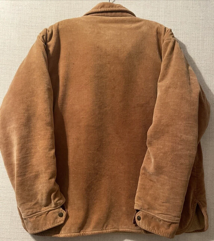 Chaqueta de invierno de pana Jack Daniels de colección años 70 para hombre talla XL marrón RN14978 "TAL CUAL" Foto 3 de 4