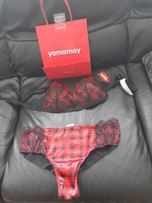 Intimo Yamamay  Reggiseno 2B + Brasiliana 3 inserti pizzo  NUOVO con cartellino