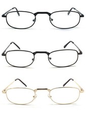 EYE ZOOM 3 Pairs Metal Vintage Reading Glasses with Spring Hinge for men women