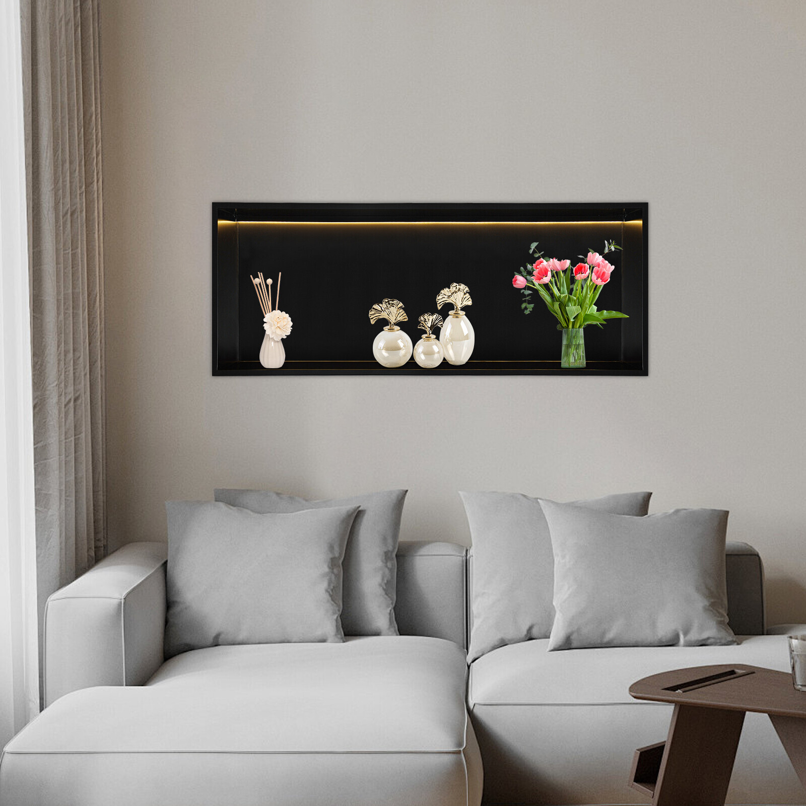 Recessed Shower Shelf, Recessed Storage Shelf, Recessed Shower Shelf with LED