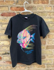 Vintage Chicago Shedd Aquarium Fish Men's T-Shirt Large 1990