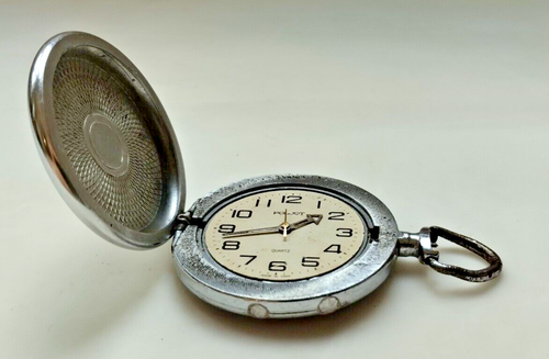 Watch Pocket Vintage Ussr Poljot Soviet Russian Rare Made Russia Quartz - Picture 3 of 14