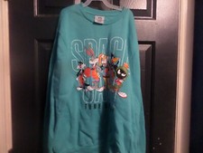 Space Jam Tune Squad Crew Neck Sweatshirt Teal Size S 34-36 Bugs Bunny