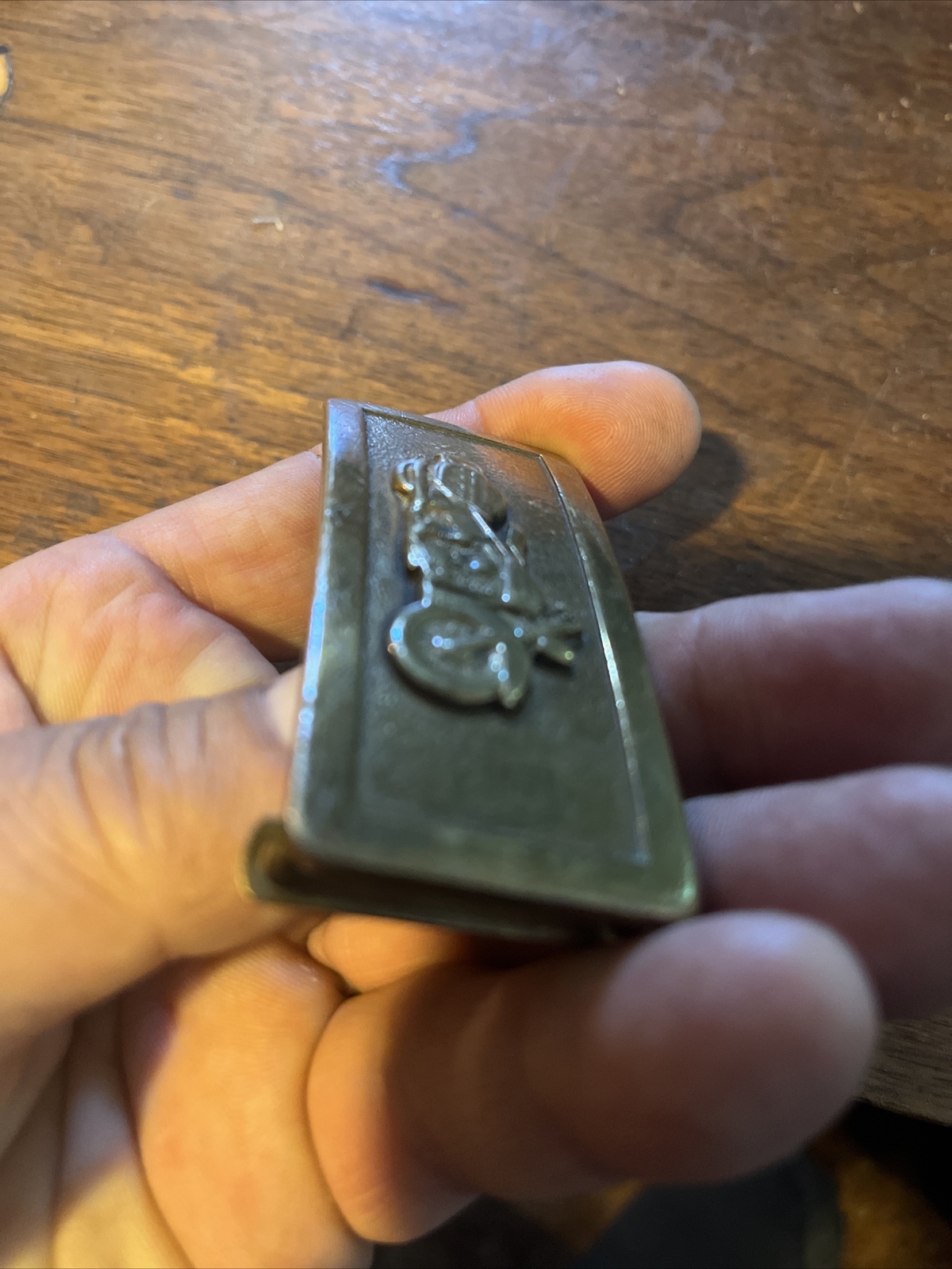 Vintage Panhead Knucklehead Cast Bronze Belt Buckle e… Gem