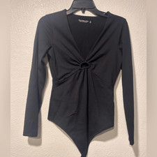 Abercrombie Fitch black keyhole Bodysuit