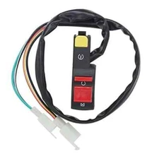 Universal 7/8" 22mm Handlebar Switch Start/Kill Button with Ignition Switch