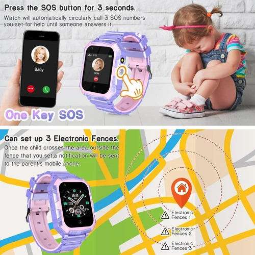 Kids 4G Smart Watchs Camera GSM Tracker SOS LBS Call Phone Game Watches Boy Girl - Bild 66 von 78