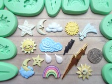 1x Mini Craft Mould: Choice Small SKY THEME (Fondant Resin Cupcake Clay Wax) 