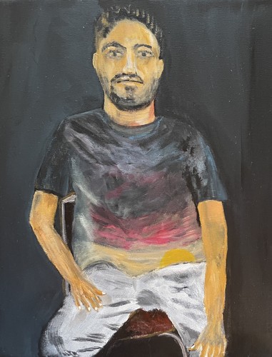 My Friend Paul von B. Katz - Original Acryl auf Leinwand ungerahmt - 20x16 - Bild 2 von 6