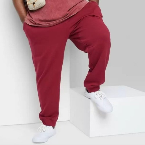 Original Use Herren Big & Tall Kordelzug Strick Jogginghose Rot Gr. 5XLT NEU! - Bild 4 von 6