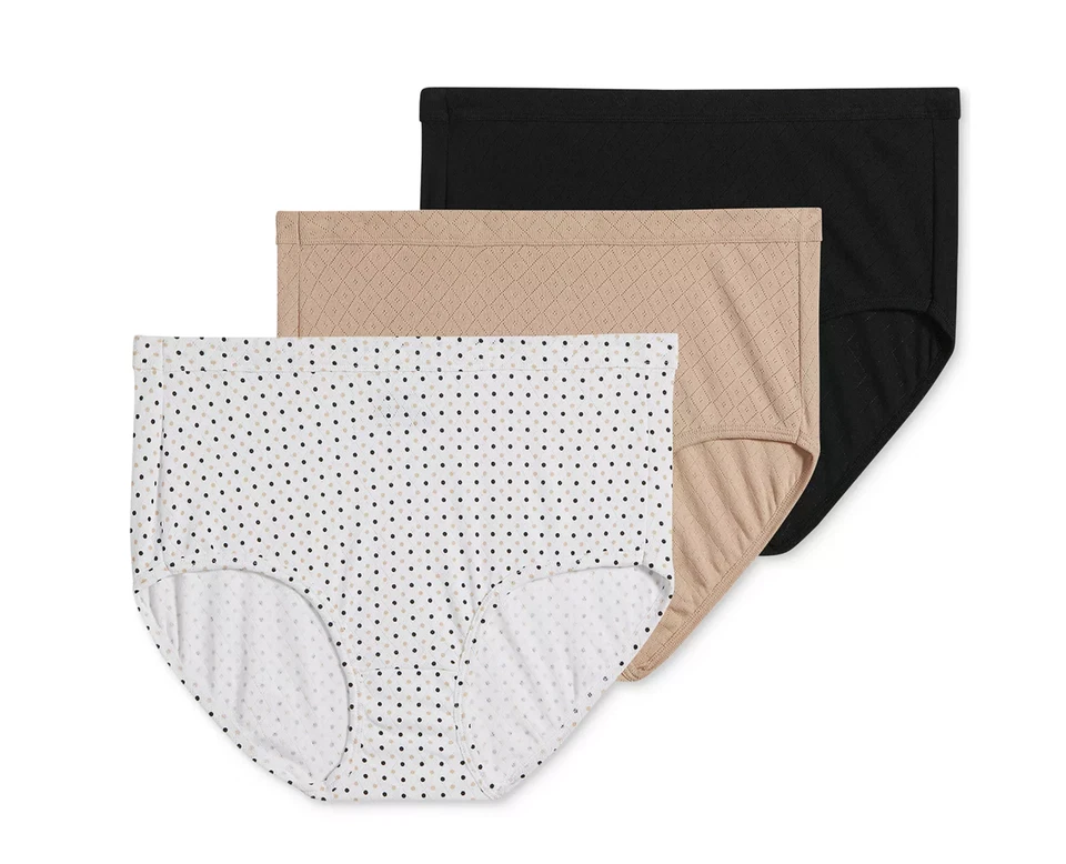 Paquete de 3 calzoncillos para mujer Jockey (DOTTY NUDE ASST) ropa interior clásica cómoda para respirar Foto 2 de 3