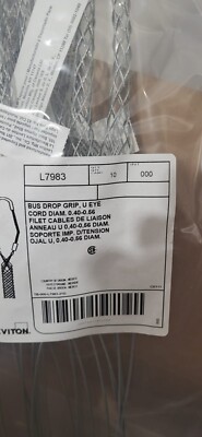 Leviton L7983 .40''-.56'' DIA. Hoisting Bus Drop Support Grip U-Eye _ PACK OF 10