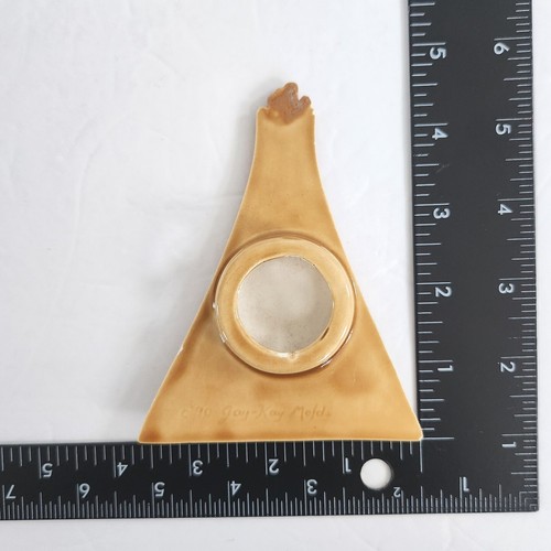 Ceramic Teepee Bandana Tie Wall Decor Scarf Accent Vtg Pottery Jay Kay Molds C - Picture 9 of 13