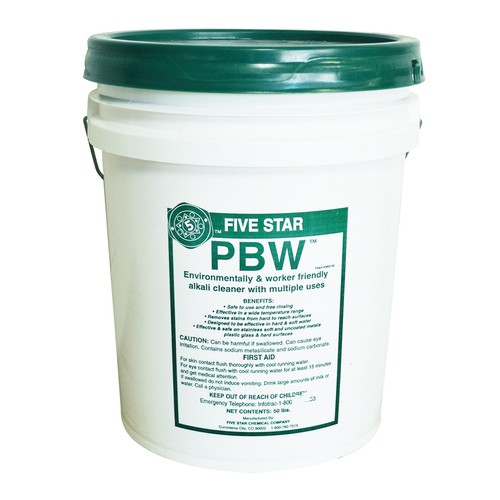 50 lb. Bucket Five Star PBW Powdered Brewery Wash Cleanser Beer Wine