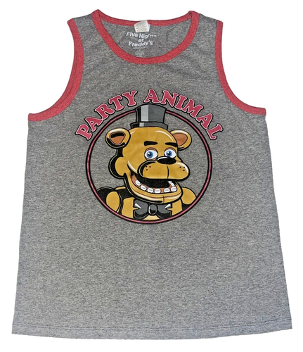 ✅  Five Nights at Freddy's FNaF 1 “Party Animal” Tank Top Youth M By Pacific - Afbeelding 1 van 6