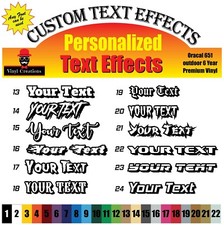 Outline Dropshadow Custom Decal Vinyl Text Lettering Windshield Banner Car Truck