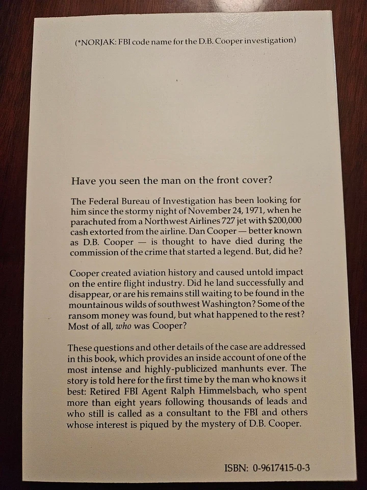 Norjack/D.B. Cooper/Hijacking/Skyjacking/Unsolved Mystery/F.B.I. Foto 2 de 4