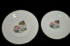 Vintage Child MINI Play Toy China Tea Set MIB Little Girl W/ Dog Made In Japan