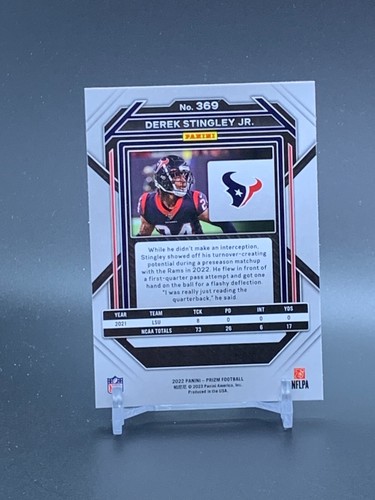2022 Panini Prizm Rookie #369 DEREK STINGLEY Houston Texans RC - Picture 2 of 2