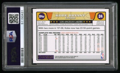 その他 2008 topps Kobe Bryant, lebron James Kobe/LeBron Topps Gold Refractor sets record in PWCC Premier
