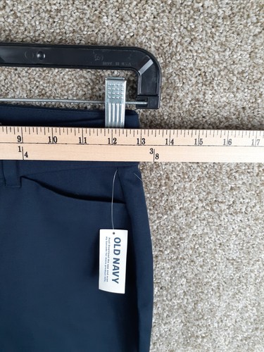 Old Navy High Rise Pixie Pant Womens 2 Petite Navy Blue Pockets Stretch NWT - Picture 8 of 12