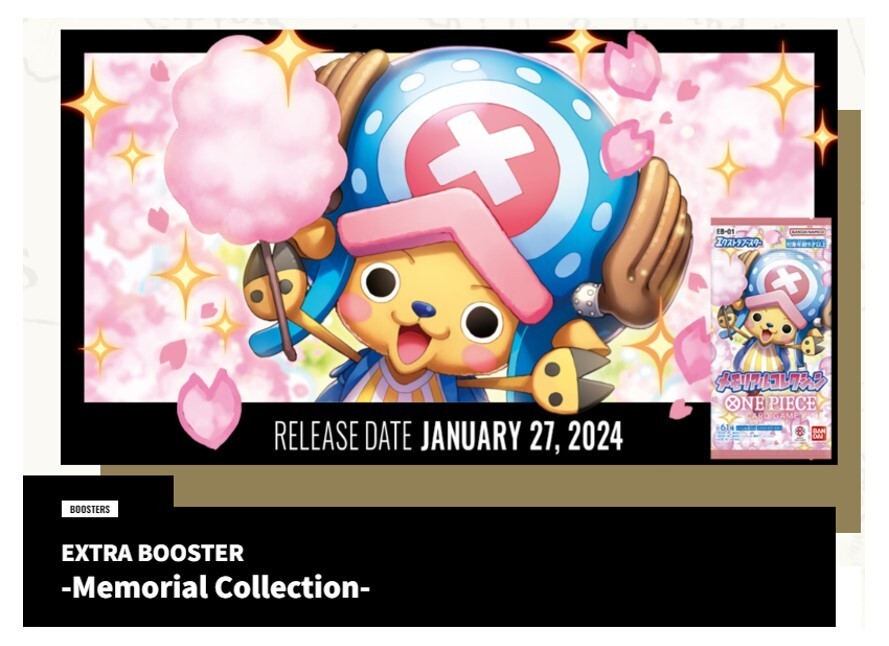 ONE PIECE CARD GAME CCG EB-01 EB01 MEMORIAL COLLECTION 1x BOOSTER