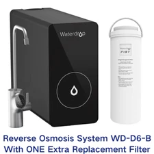 Waterdrop D6 Reverse Osmosis System,Tankless,2 Filters-Certified Refurbished