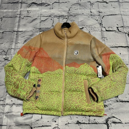 Billionaire Boys Club BBC Fuzzy Knit Puffer Latte Lime Green 821-8400 Jacket L
