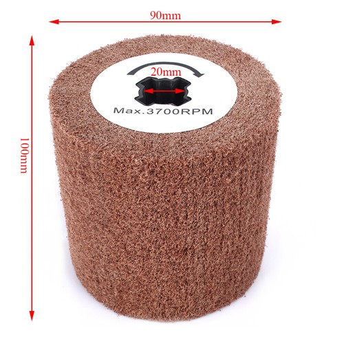 4" Non-woven Abrasive Flap Wheel Wire Drawing Polishing Burnishing Wheel 80-320# - Picture 13 of 17