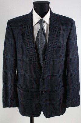 Van Gils Herren Sakko Blau Mehrfarbig Karo Gr.L Blazer Top Zustand