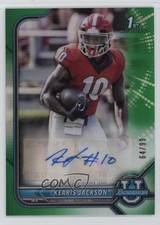 2021-22 Bowman U Chrome Prospect Green Refractor 64/99 Kearis Jackson Auto 01za