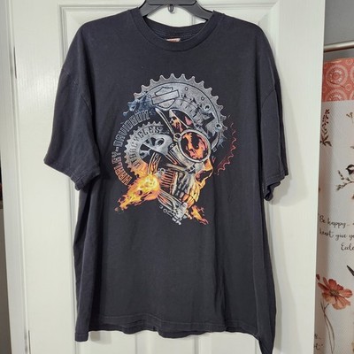 VTG! Harley Davidson Skull/Goggles/Bonnie & Clyde Joplin Mo Sz XL
