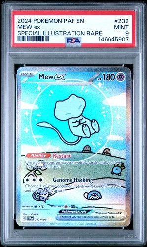 2024 POKEMON PAF EN-PALDEAN FATES SPECIAL ILLUSTRATION RARE #232 MEW EX PSA 9