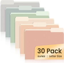 File Folders, 30 Pack Manilla Folders 8.5 X 11, Colored File Folders Home Office