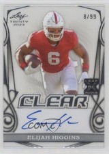 2023 Leaf Trinity Clear Auto Silver Foil 8/99 Elijah Higgins #CA-EH2 Auto 16wc