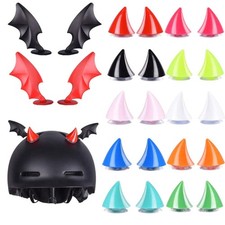 2Pcs Motorcycle Helmet Devil Horns Decoration Sticker for Motorbike Styling