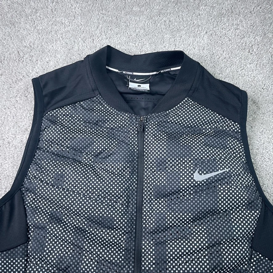 Nike Vest Womens Large Grey Aeroloft 800 Down Fill Puffer Running Reflective - Image 3 of 4