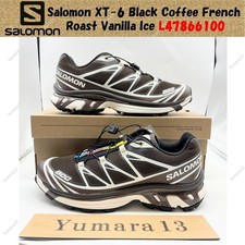 Salomon XT-6 Black Coffee French Roast Vanilla Ice L47866100 Men's Size