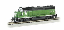 Bachmann 63503 HO Scale EMD GP40 Standard DC Burlington Northern